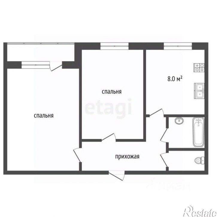 2-комн квартира ул Ново-Садовая, 258,  д. 258