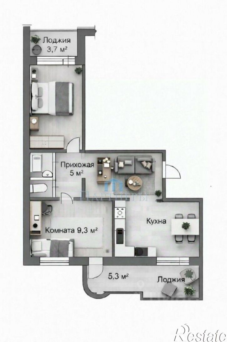 2-комн квартира ул Ново-Садовая, 234,  д. 234
