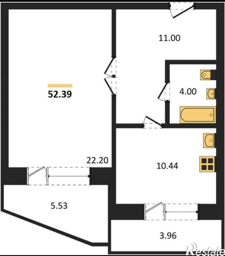 1-комн квартира в новом доме 3-й квартал, 8