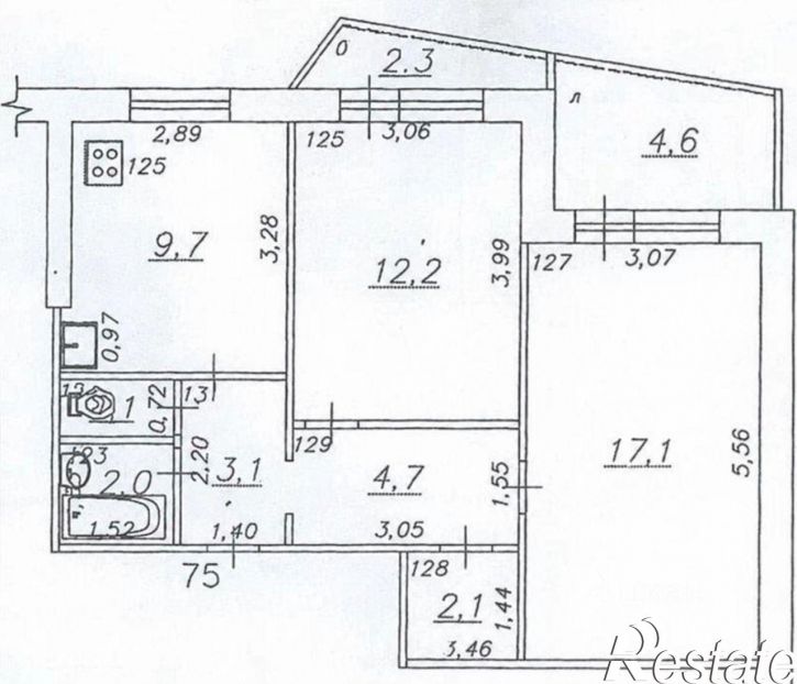2-комн квартира проспект Кирова, 349,  д. 349