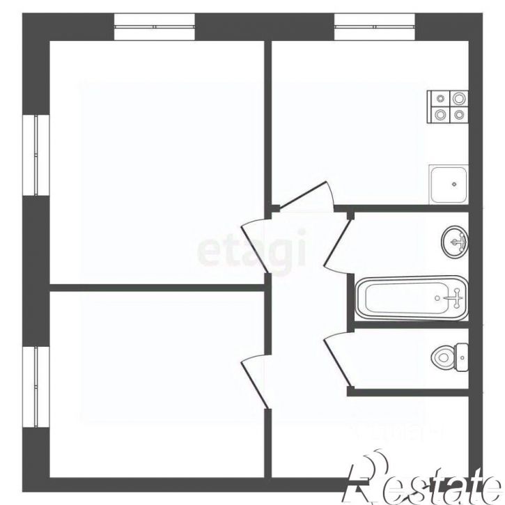 2-комн квартира Молодогвардейская улица, 218,  д. 218