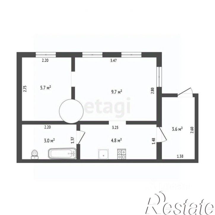 2-комн квартира Молодогвардейская улица, 10,  д. 10