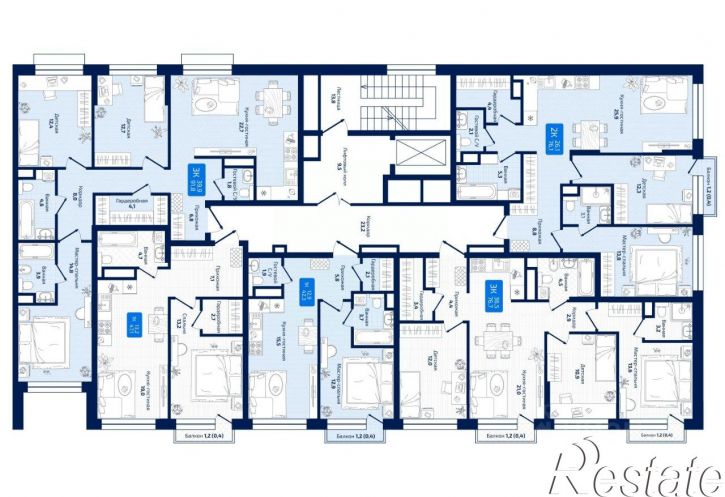 1-комн квартира в новом доме 8-я Радиальная улица, 31,  д. 31