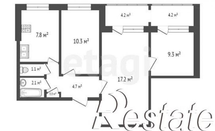 3-комн квартира Черемшанская улица, 232,  д. 232