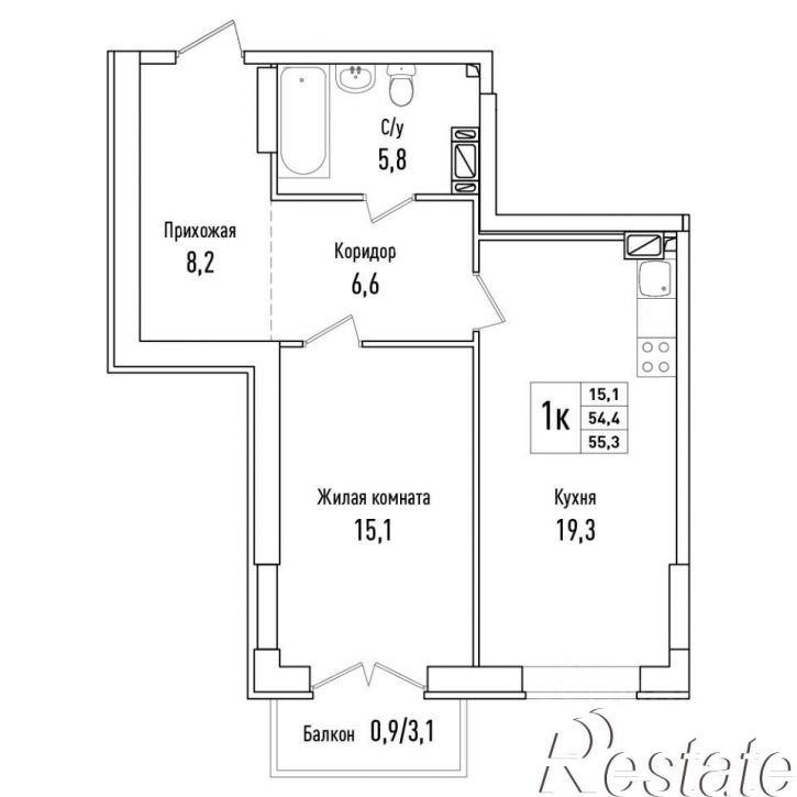 1-комн квартира в новом доме улица Фрунзе, 13,  д. 13
