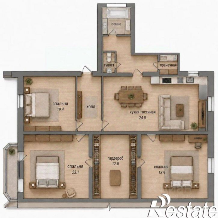3-комн квартира Рабочая улица, 85,  д. 85