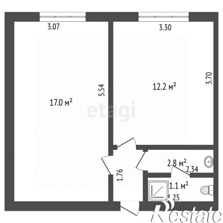 2-комн квартира Запорожская улица, 39,  д. 39