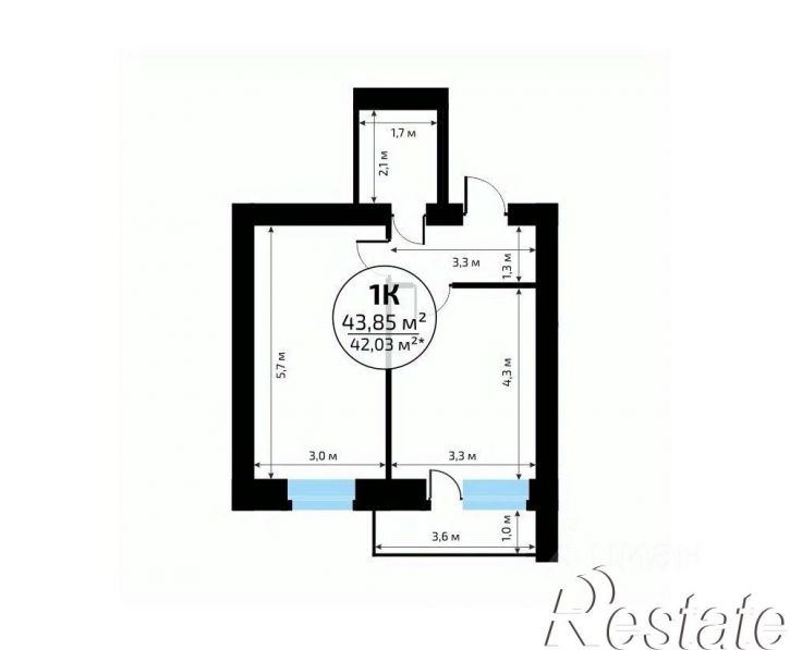 1-комн квартира в новом доме 1-й кв-л, 50,  д. 50