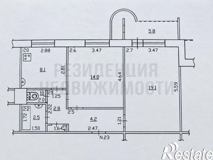 2-комн квартира Ново-Садовая улица, 232,  д. 232
