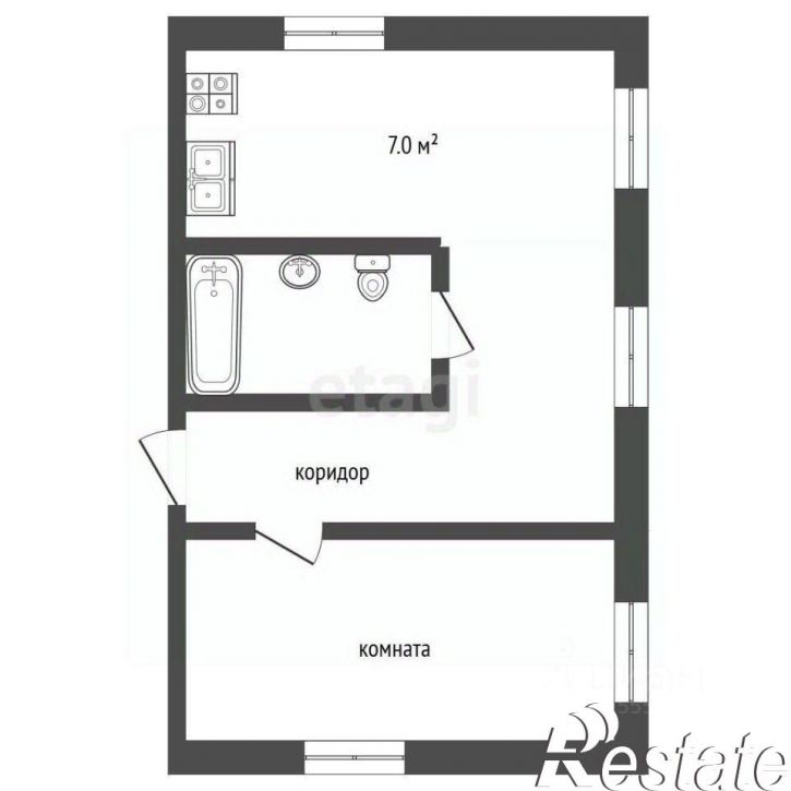 1-комн квартира улица Свободы, 152А,  д. 152А