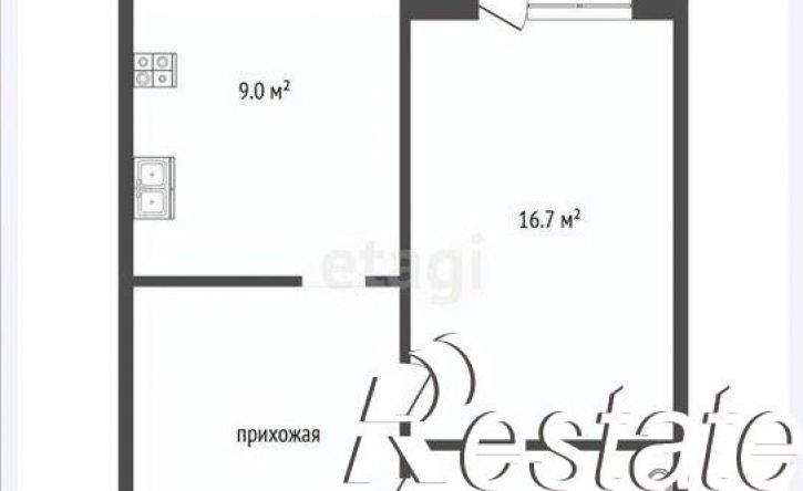 1-комн квартира улица Алексея Толстого, 26,  д. 26