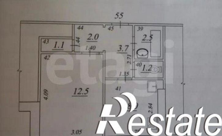1-комн квартира проспект Кирова, 327,  д. 327