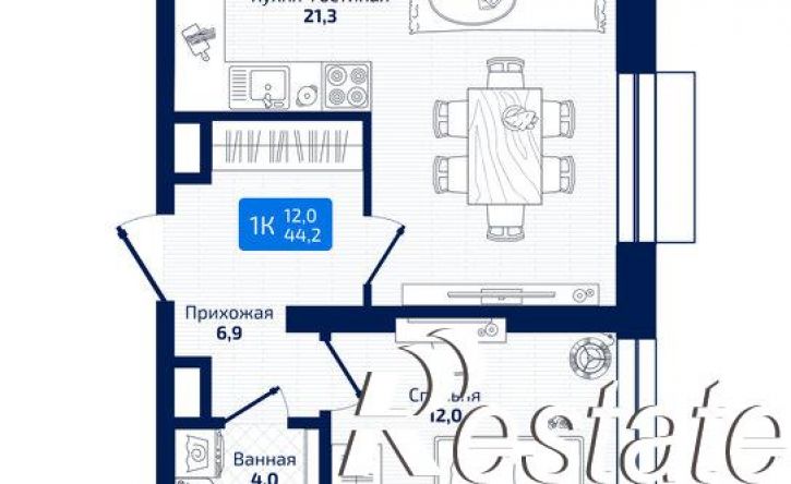 1-комн квартира в новом доме 8-я Радиальная улица, 31,  д. 31