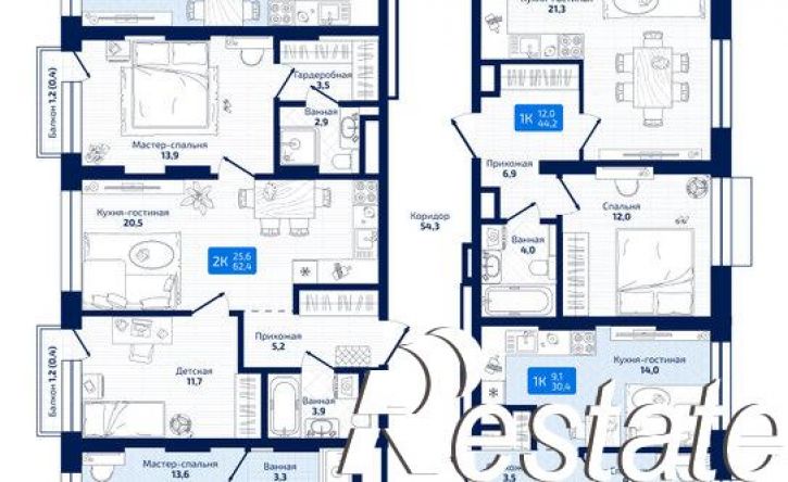 3-комн квартира в новом доме 8-я Радиальная улица, 31,  д. 31