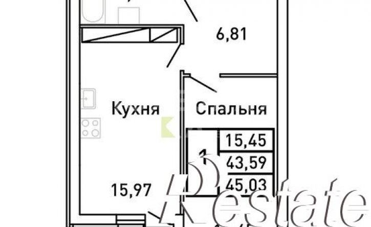 1-комн квартира Московское шоссе, 9,  д. 9