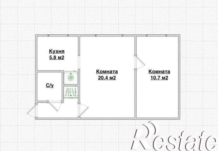 2-комн квартира Аэродромная улица, 5