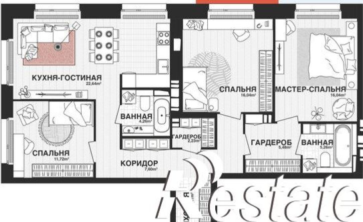 3-комн квартира в новом доме Парковый переулок, 3,  д. 3
