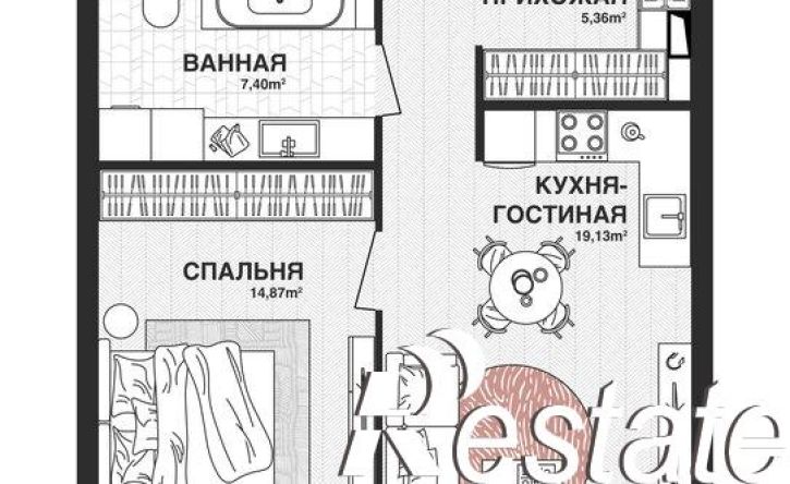 1-комн квартира в новом доме Парковый переулок, 3,  д. 3