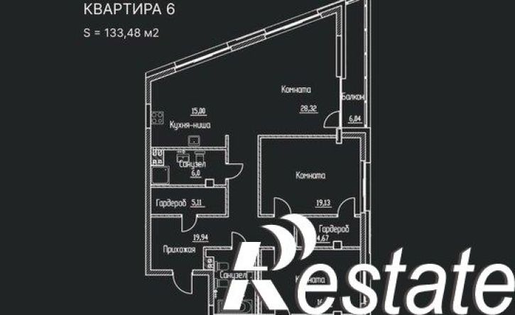 3-комн квартира в новом доме Межевая улица, 2,  д. 2