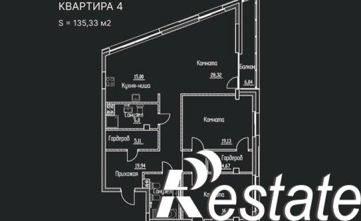 3-комн квартира в новом доме Межевая улица, 2,  д. 2