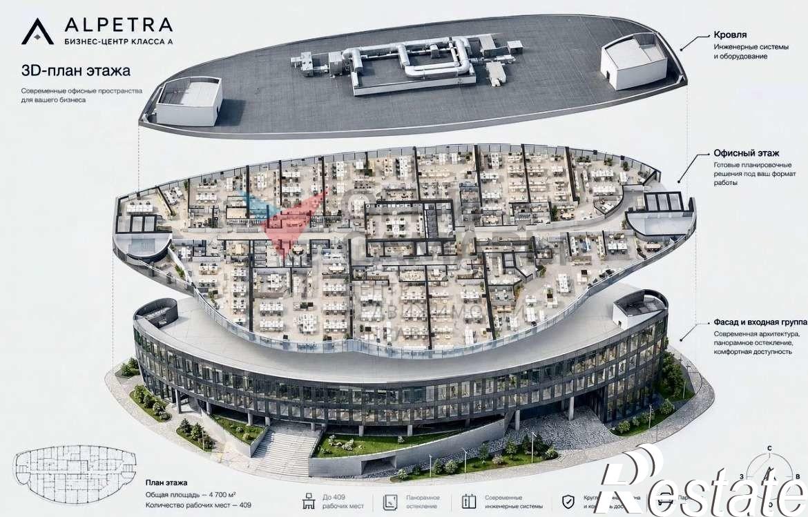 Сдать офис, помещение под офис за 76 000 рублей на Московское шоссе, 4к6